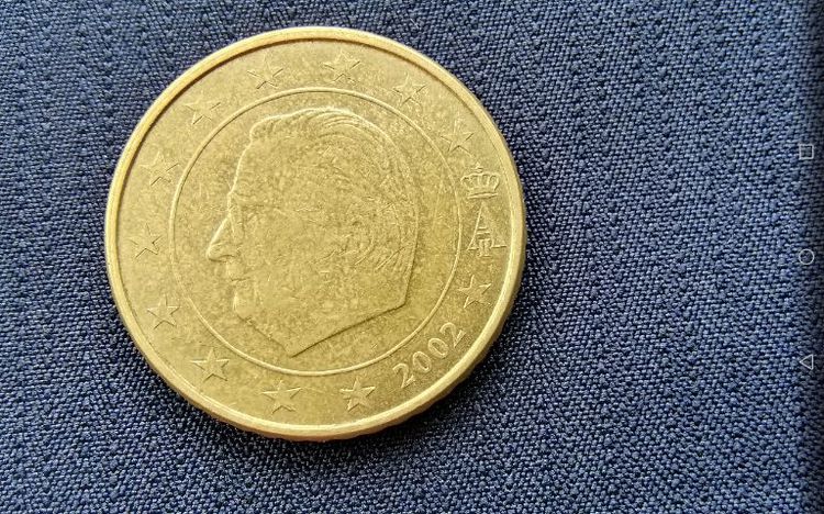 เหรียญ 50 cent euro 2002  Belgium error coiin รูปที่ 3