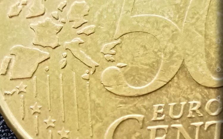 เหรียญ 50 cent euro 2002  Belgium error coiin รูปที่ 2