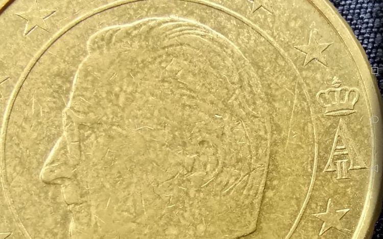เหรียญ 50 cent euro 2002  Belgium error coiin รูปที่ 5