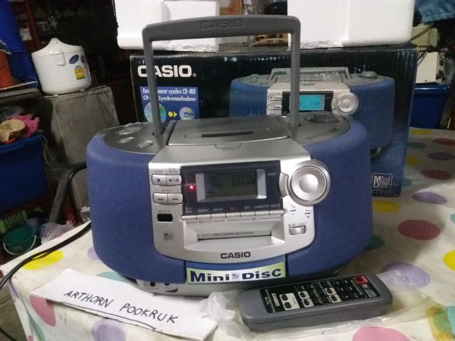 ขาย casio เครื่องเล่นซีดี minidisc และวิทยุในตัวใหม่ยกกล่อง รูปที่ 1