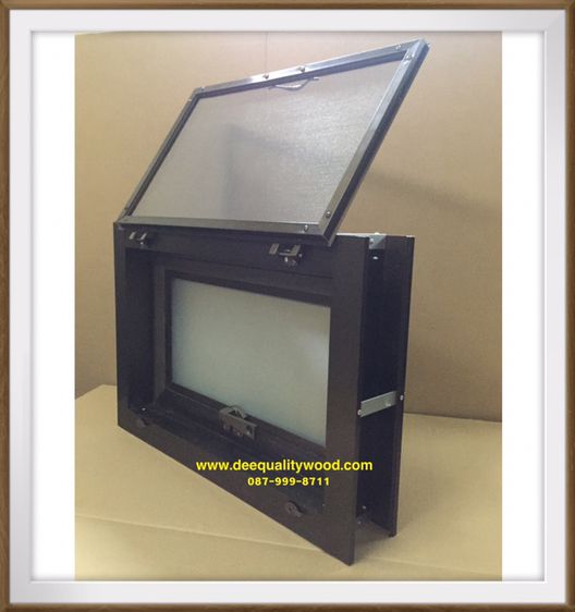 หน้าต่างกระทุ้ง60x40 พร้อมมุ้ง กระจกฝ้า รูปที่ 6