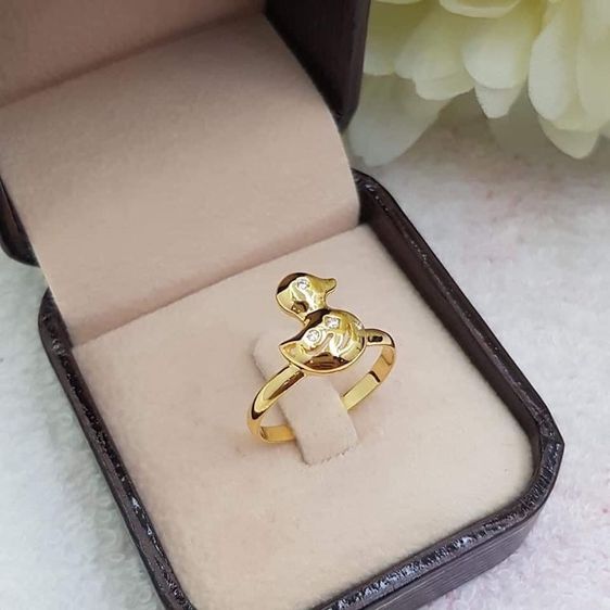 แหวนทอง แหวนเป็ดน้อยน่ารัก ทองเค 9เค 9k (งดต่อ) รูปที่ 3
