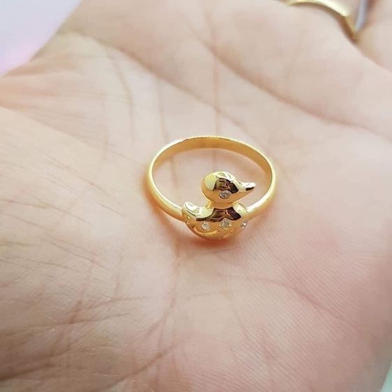 แหวนทอง แหวนเป็ดน้อยน่ารัก ทองเค 9เค 9k (งดต่อ) รูปที่ 2