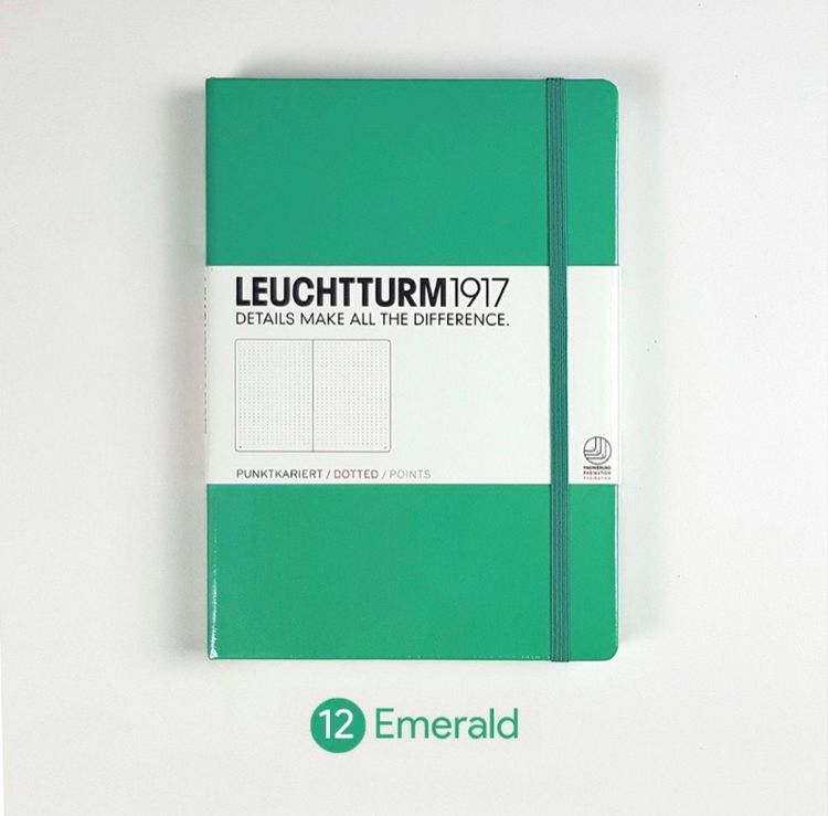 Leuchtturm1917 Classic Medium (A5) Dotted Hard Cover - สี Emerald รูปที่ 2