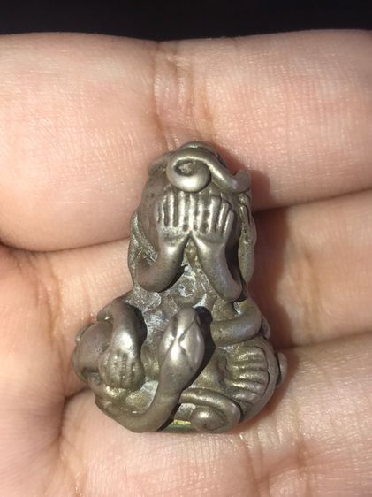 พระปิดตา หลวงปู่เอี่ยม วัดหนัง พิมพ์ยันต์ยุ่ง เนื้อสำริดเงิน ผิวปรอท เก่าร แท้ แปลก หายากสุดๆ รูปที่ 8