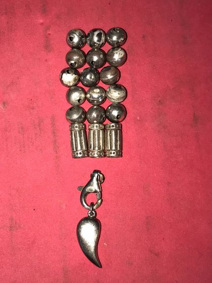 สร้อย และ จี้ เนื้อเงิน งานศิลปะ Hand Made ทรงโบราณ ผิวเดิมๆ เก่า แท้ แปลก หายาก  เหมาะอย่างยิ่ง สำหรับคนที่ชอบงานศิลปะ หนุนโชคหนุนดวง หนุนล รูปที่ 9