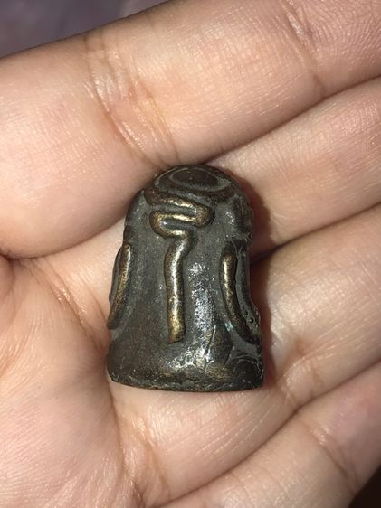 พระปิดตา อุดกริ่ง เนื้อทองผสม  กริ่งดัง พระสภาพสมบูรณ์ สวย เก่า แปลกไม่ทราบที่ รูปที่ 8