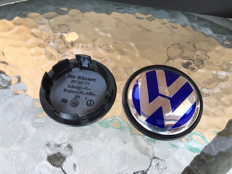 ฝาดุมล้อโฟล์ค สีฟ้า Passat Golf Transporter Caravelle ขนาด 65 70 มิล ก้านปัดน้ำฝนกระจกหน้า รูปที่ 4