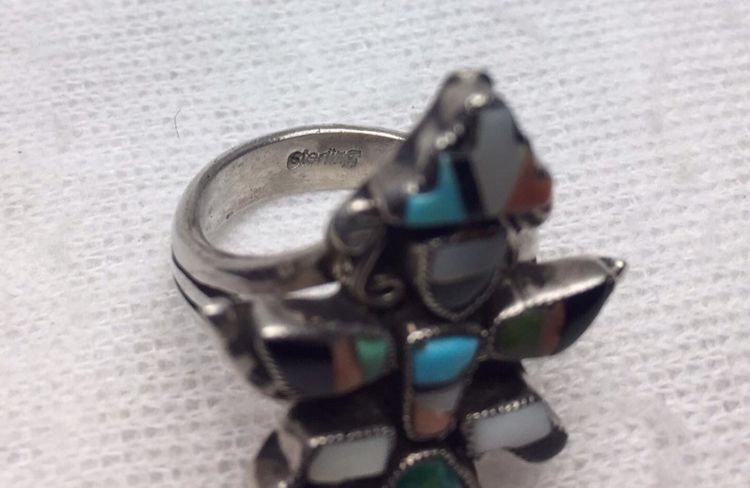 Vintage Old Pawn Zuni Knifewing Sterling Silver Ring  รูปที่ 4