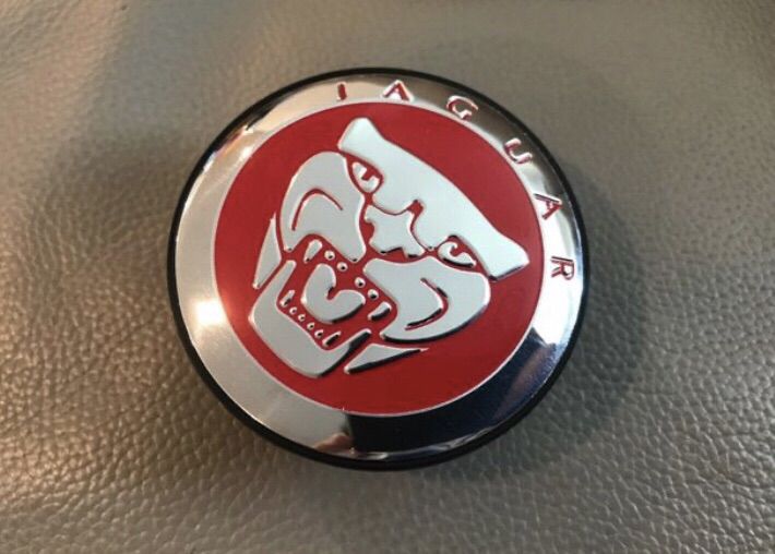 โลโก้ Jaguar หัวเสือ Logo กระจังหน้า Jaguar สีแดง สีดำ ฝาดุมล้อ Jaguar XJ XJL XF F Type XEL XK รูปที่ 8