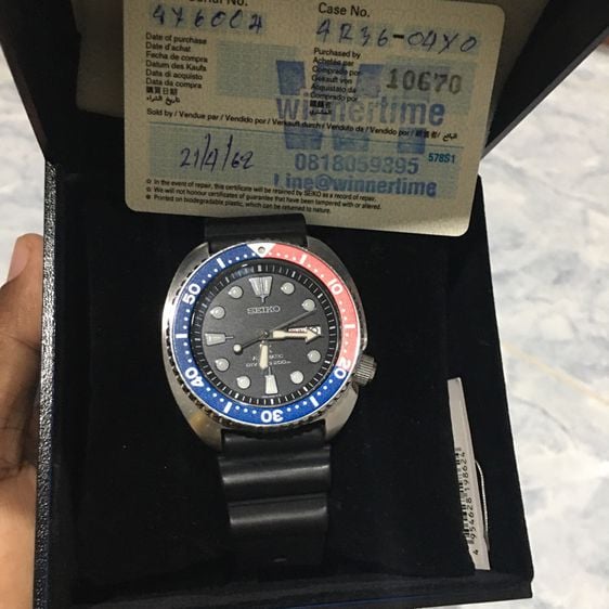 นาฬิกาผู้ชาย SEIKO Prospex เต่า Pepsi กันน้ำลึก 200 เมตร