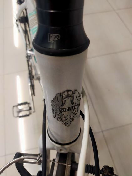 จักรยานไฮบริด Bianchi Roma 2 สวย สภาพดี จากญี่ปุ่น เฟรมอลูมิเนียม สีขาว ชุดเกียร์ Shimano 16 สปีด  เฟืองหน้า2  เฟืองหลัง 8 ท่อตั้ง 43cm(17 น รูปที่ 15