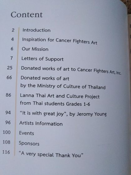 หนังสือ Sawasdee the Art and Culture of Thailand by Cancer Fighters Art, Inc. รูปที่ 3