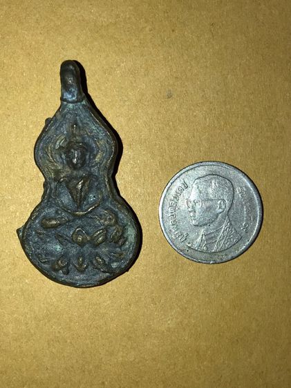 เหรียญหล่อโบราณ พิมพ์พระพุทธ ปางสมาธิ ฐานบัว หูปลิง รุ่นแรกๆ ปี 24xx หลังเรียบ เนื้อทองผสม เนื้อจัด ผิวสองสี ยุบย่น สวย คม เก่า แท้ หายาก ตะ รูปที่ 8
