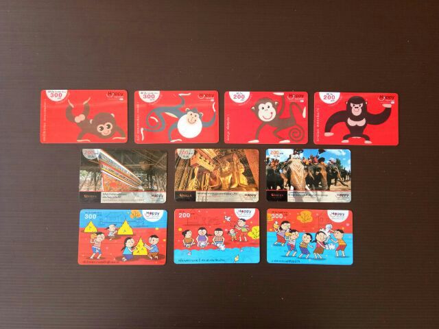 การ์ดเติมเงิน บัตรเติมเงินโทรศัพท์แฮปปี้ 52 ใบไม่ซ้ำกัน รูปที่ 4