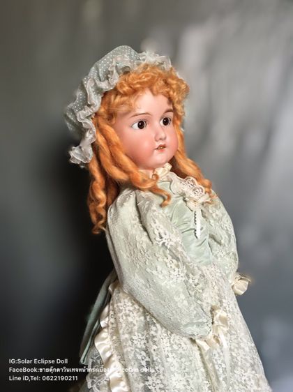 ตุ๊กตาหน้ากระเบื้อง ตุ๊กตาเเอนทีคเยอรมัน Antique German Armand Marseille 390 bisque head doll.  รูปที่ 13