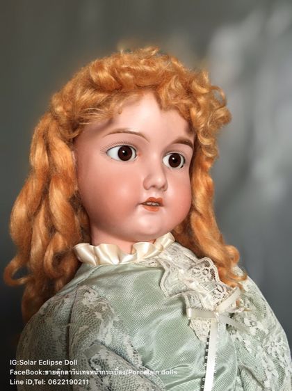 ตุ๊กตาหน้ากระเบื้อง ตุ๊กตาเเอนทีคเยอรมัน Antique German Armand Marseille 390 bisque head doll.  รูปที่ 14