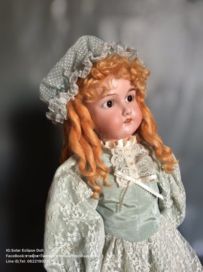 ตุ๊กตาหน้ากระเบื้อง ตุ๊กตาเเอนทีคเยอรมัน Antique German Armand Marseille 390 bisque head doll.  รูปที่ 18