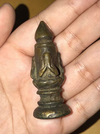 พระปิดตา 3 หน้า เสาหลักเมือง นครศรีธรรมราช ปี 24xx เนื้อสำริด โค๊ดยันต์ มะ อะ อุ ขนาดประมาณ 3 นิ้ว ตั้งได้ มีน้ำหนัก สภาพ สวยสมบูรณ์ เก่าจัด รูปที่ 10