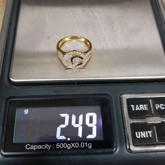 แหวนทอง แหวน CC ตัวเรือนทอง 9k รูปที่ 5