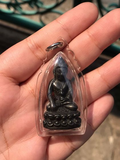 พระกริ่ง เนื้อเมฆพัตร ที่ฐานจารมือ ผิวลอกร่อน เก่า แท้ แปลก หายาก ไม่รู้ที่ พร้อมเลี่ยมกรอบพลาสติก  รูปที่ 6