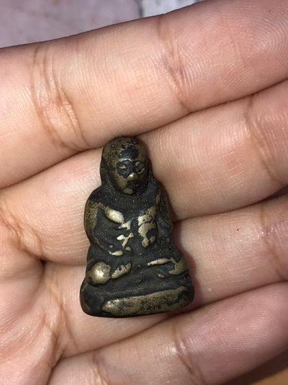 หล่อโบราณ หลงวงพ่อเงิน วัดบางคาน พิมพ์ขี้ตา ก้นหยอด เนื้อสไริด เก่า แท้ แปลก หายาก รูปที่ 7