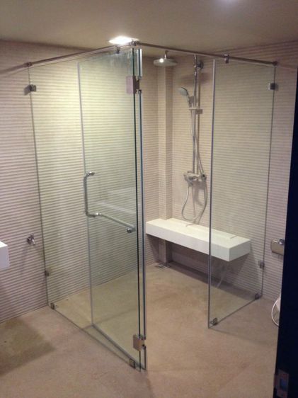กระจกกั้นห้องอาบน้ำนิรภัย ตู้กระจกอาบน้ำ shower room  รูปที่ 13