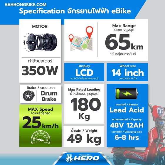 จักรยานไฟฟ้า Hero  รูปที่ 7