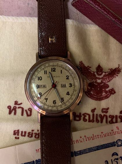 Movado 40’s นาฬิกาข้อมือ เก่าเก็บ รูปที่ 4