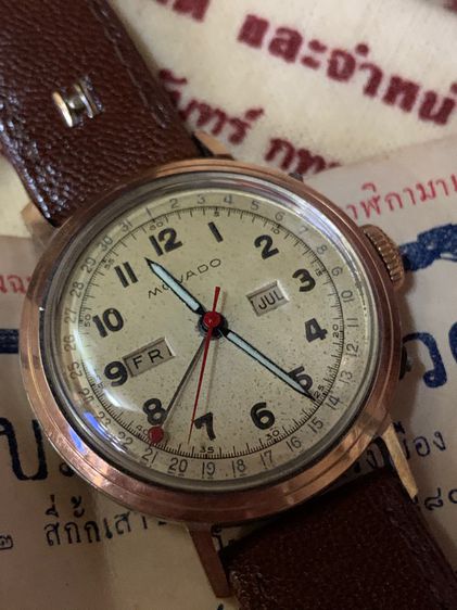 Movado 40’s นาฬิกาข้อมือ เก่าเก็บ รูปที่ 2