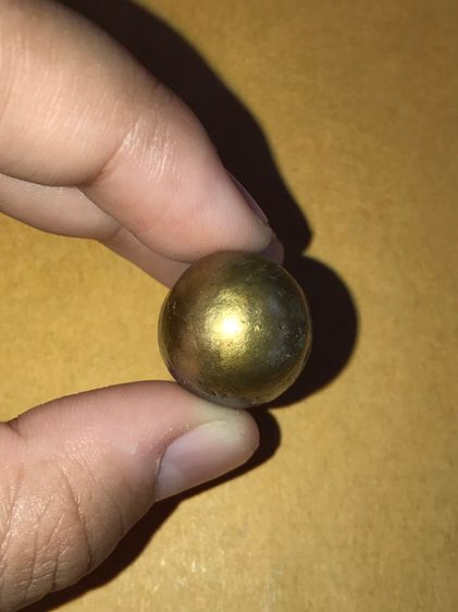 ลูกสะกด จารมือ เนื้อตะกั่วเก่า สีจืด ผิวเดิม หุ้มหัวท้ายเป็นทองเหลือง ตอกโค๊ตเลข 3 สองตัว แท้ เก่า แลก หายาก ไม่้รู้ที่  รูปที่ 4