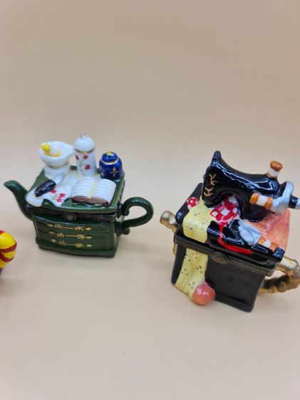 Set งานกระปุกจิ๋วเซรามิค ใส่ของจุกจิก รูปกาน้ำชา  รูปที่ 3