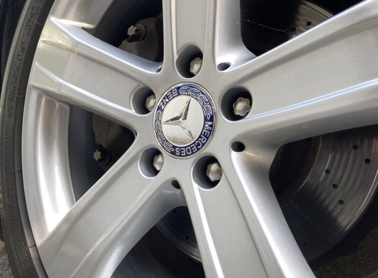 ฝาล้อ Benz สีน้ำเงินเข้ม สีดำ 7.5 cm ใส่ ล้อBenz ล้อ AMG ล้อBrabus ได้ รูปที่ 7