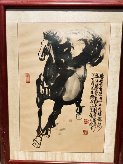 ภาพวาดภู่กันจีน ภาพม้า โดยศิลปินดัง รูปที่ 1