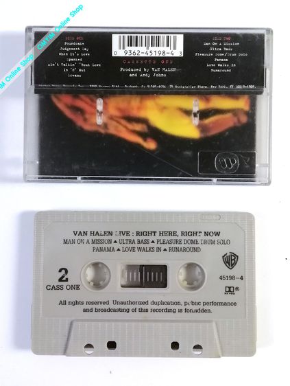 0048 เทปเพลง Van Halen - Live Right Here, Right Now (1993) ม้วน Warner Music ลิขสิทธิ์แท้ รูปที่ 4
