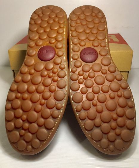 CAMPER shoes 46EU(30.1cm) ของแท้ มือ 2 รุ่น Pelotas Ariel, รองเท้า CAMPER หนังแท้สีทองแดง Rare item พื้นเต็มสุด สวยมาก แต่มีรอยข่วนนิดหน่อย รูปที่ 10
