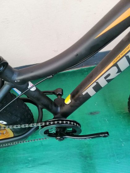 ใหม่ T100 จักรยานล้อโตเด็ก TRINX 20x4.0 นิ้ว เกียร์ 🔥SHIMANO 7 สปีด สีดำส้อล้อทอง รูปที่ 5