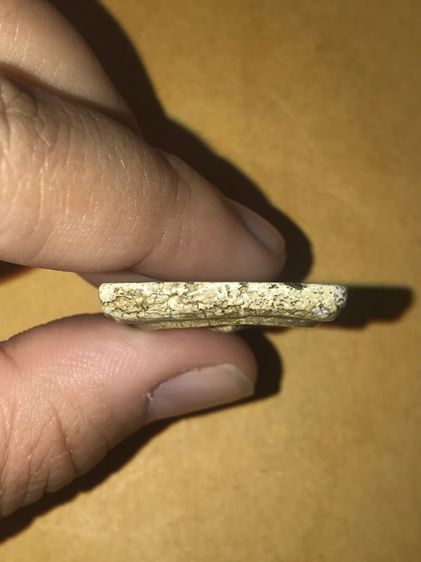 พระสมเด็จวัดระฆัง พิมพ์ใหญ่ เนื้อหนึกเนียน ผิวพรรณขององค์พระเปิดทั้งด้านหน้าและด้านหลัง เห็นพื้นผิว มวลสาร พื้นผิวพระต้องปรากฏรอยยุบ รอยหดตั รูปที่ 5