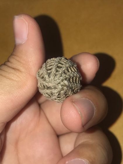 หมากทุย หลวงปู่เอียม วัดหนัง ถักเชือกด้วยเชือกปอ ขนาดกลาง สร้างน้อยมาก ดูง่ายมาก แท้ สภาพเก่า แห้ง สภาพสวยสมบูรณ์ เดิมๆ มีความเก่าเป็นธรรมชา รูปที่ 7