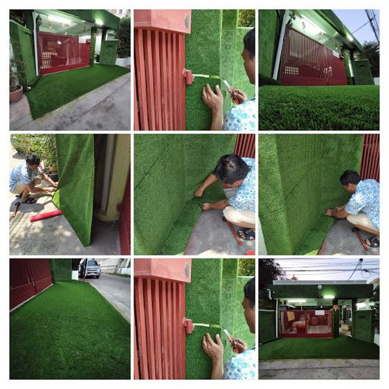 หญ้าเทียมตัดแบ่งขายถูกๆมีทุกขนาด 0813735190พร้อมช่างปูหญ้าเทียมหรือยกม้วนเริม149ตรม ตามสั่งเป็นหญ้าเทียมที่ใช้งาน จัดสวน  ดาดฟ้าอาคารหญ้า รูปที่ 14