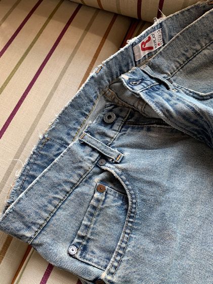Replay 5 pockets faded jeans made in Italy  รูปที่ 10