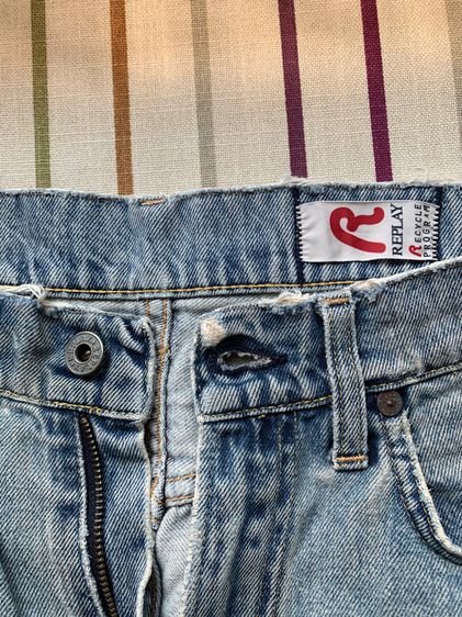 Replay 5 pockets faded jeans made in Italy  รูปที่ 2