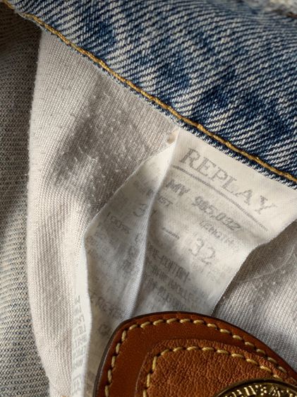 Replay 5 pockets faded jeans made in Italy  รูปที่ 3