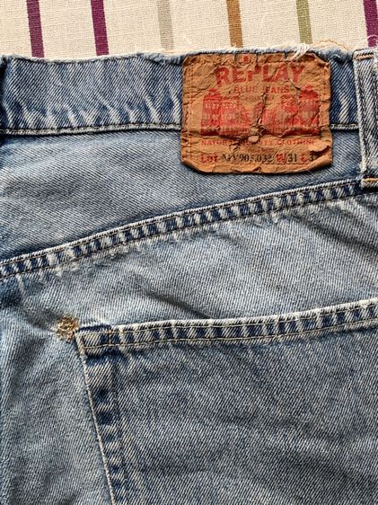 Replay 5 pockets faded jeans made in Italy  รูปที่ 6