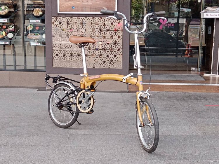  จักรยานพับญี่ปุ่น สไตล์บรอมตัน  สภาพค่อนข้างดี มือสอง ญี่ปุ่น วงล้อ16 นี้ว เฟรมสีน้ำตาล พับได้เหมือน บรอมตัน ราคา 8500 ติดต่อสอบถามเพิ่มเติ รูปที่ 4