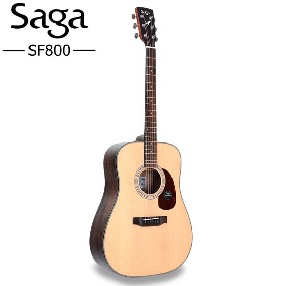 ของใหม่มือหนึ่ง กีต้าร์โปร่งท็อปโซลิด Saga รุ่น SF800 ราคา 6,000 บาท รูปที่ 2