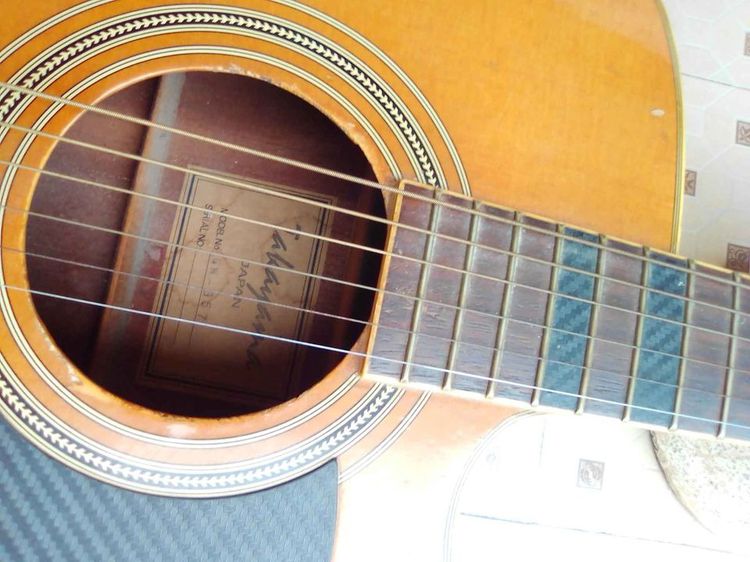 Takayama guitar 41นิ้ว Made in Japan กีตาร์โปร่งไซค์จัมโบ้ 41 นิ้ว เสียงดี เหมาะเล่นฟิงเกอร์สไตล์ โฟลก์ เฟรชต่ำ คอตรง น่าสะสม รูปที่ 2