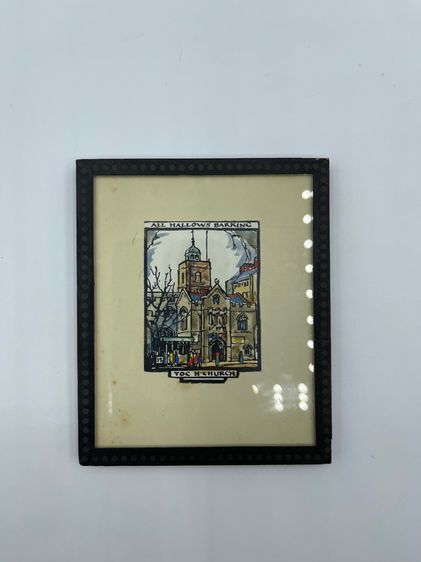 รูปติดผนัง ป Toc H Church ภาพสีน้ำจิ๋ว 