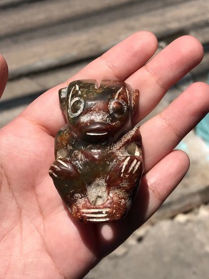 ลิงหยก เนื้อ 3 สี สีเขียว แดงเข้ม เหลือง เนื้อหยกแท้ สูง 6 ซม กว้าง 3 ซม มีน้ำหนักประมาณ 10 บาท หยกสีแดงเขียวอมเหลือง แกะสลัก.ฝีมือแกะคลาสสิ รูปที่ 12