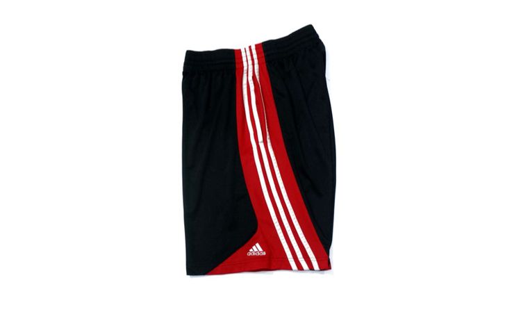 กางเกงขาสั้น Adidas  ผ้าลื่นๆ นิ่มๆ จั๊มเอว มีเชือกรูด (สีดำ-แดง) รูปที่ 2